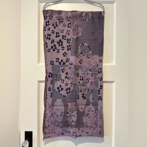 Blue Fish Scarf in Sea Fog